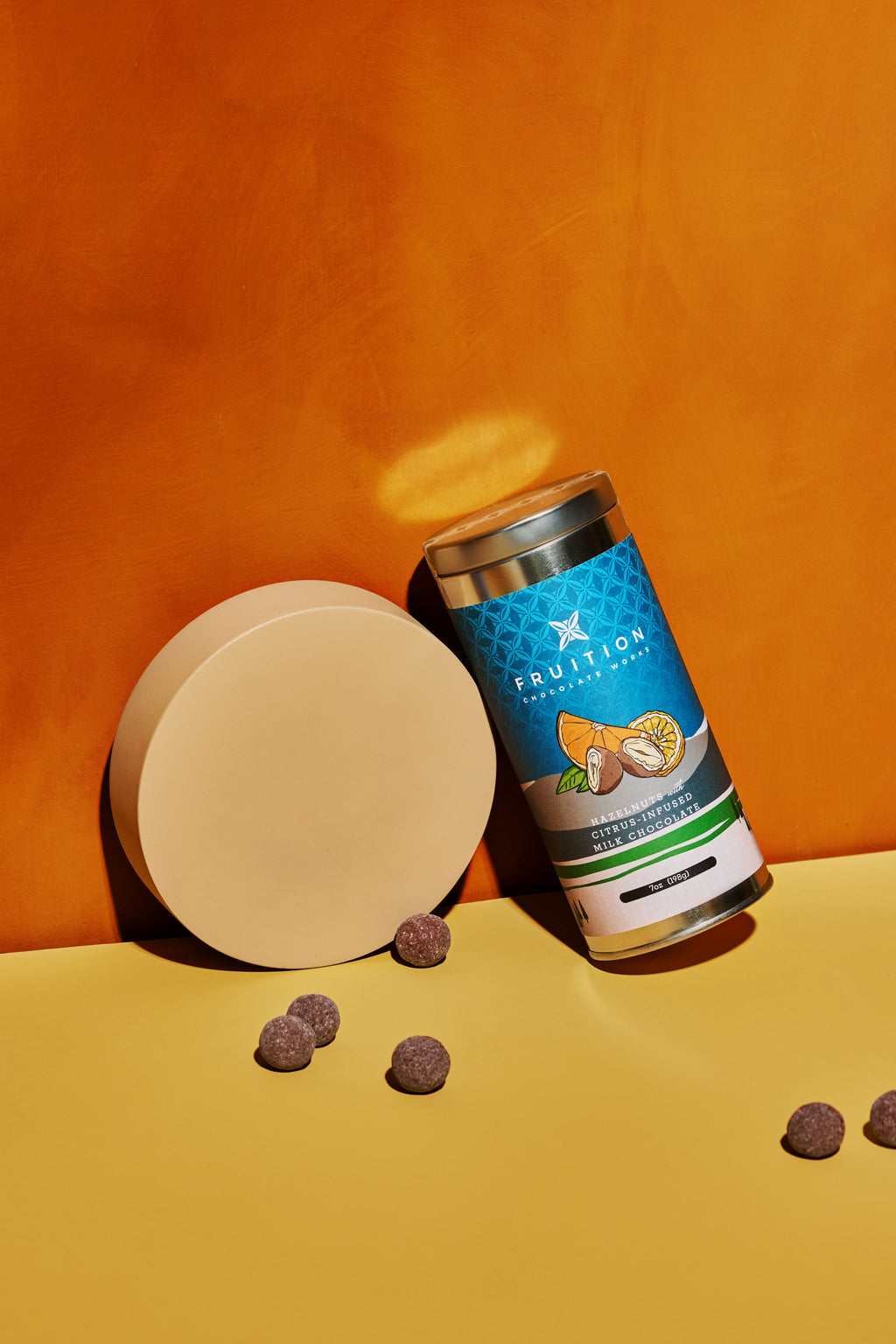 Hazelnuts with Citrus-Infused Milk Chocolate - Fruition Chocolate