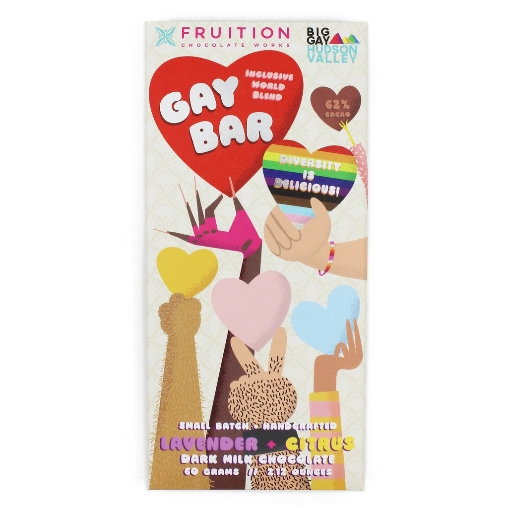 Gay Bar: Lavender + Citrus Dark Milk 62% - Fruition Chocolate